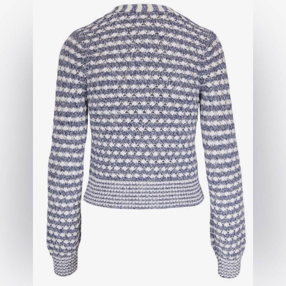 Veronica Beard Artura Blue Multi Cardigan Sweater - Picture 2 of 8